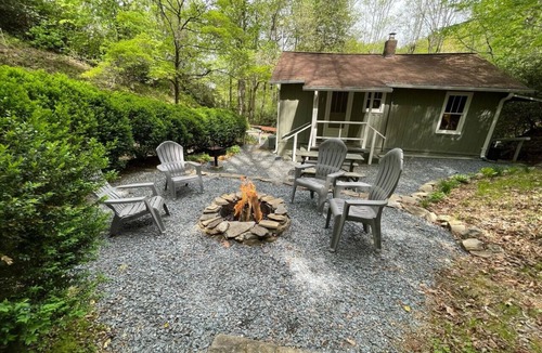 Bryson City House | Private fire pit, creek: Bryson city