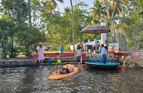 Cherthala Villa | Private Lake facing villa with kayaking & other water sport activities