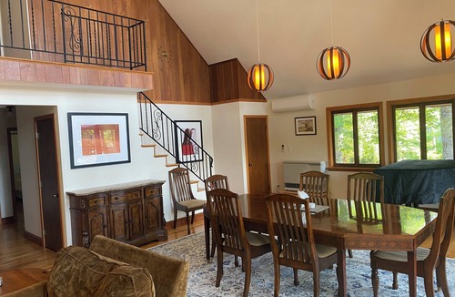 Orange Ski Chalet | Private LAKEFRONT Estate - CHALET + GUESTHOUSE, Private Beach - Orange MA - 5BR