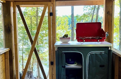 Wollaston RV Rental | Private Lakefront Glamping on 95 Acres, Rooftop Tent right on the Lake