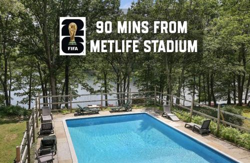 Pocono Mountain Lake House | Private Lakefront with Pool, Hot Tub, Firepit, Pets