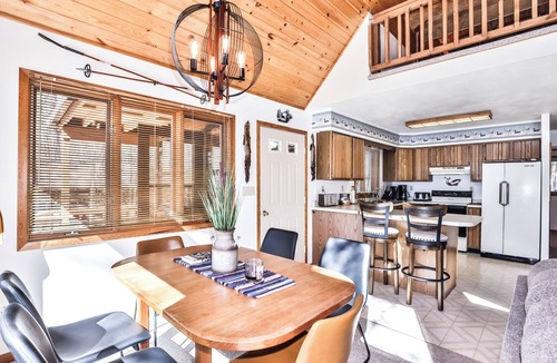 Three Lakes House | Private lakeside cabin on the shore of Virgin Lake with a large deck and firepit