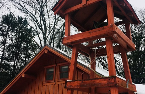 Markville Cabin | Private, modern, cedar log cabin home on twenty acres near St. Croix State Park.