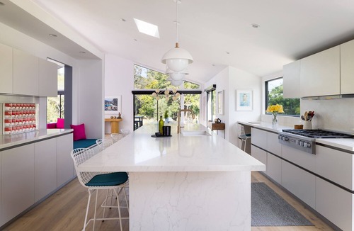 Hedgerow House | Private Montecito Modern Luxury w pool/spa on an acre. Pets, walk to everything.