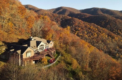 Clyde House | Private mountain on 36 acres with 100 mile views west over the Smokey mountains