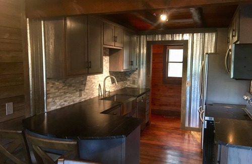 Jasper Cabin | Private Mountain View cabin on 5 acres, great patio with creek below back patio.