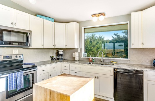 Copalis Beach House | Private ocean view escape with large deck, WiFi, & wood-burning fireplace