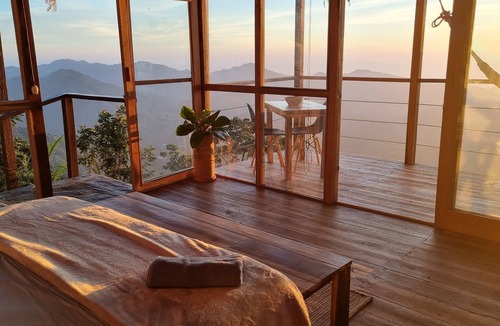 Minca Cabin | Private ocean view cabin on Minca Sintropia sustainable lodge & coffee finca