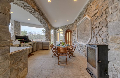 Dameron House | Private Pier, Pond, Fire Pit & Al Fresco Dining Area | Waterfront | Bay House