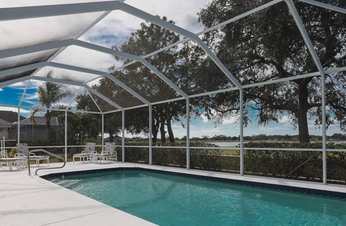 Regency Oaks House | Private Pool Lakefront Regency Oaks Cranes Galore