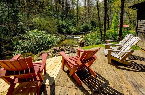 Sapphire Cabin | Private Riverfront Cabin: 9 Acres, Trails to Waterfalls