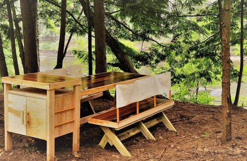 Bennington House | Private Riverfront Safari tent for a Glamping Experience in the Monadnock Region, New Hampshire