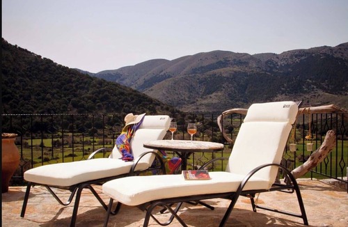 Goni Villa | Private stone villa .Pool and magical mountain view to the White mountains.