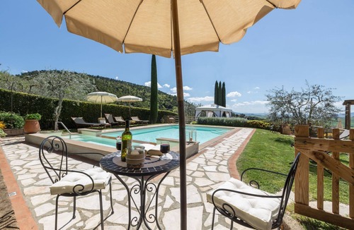 Montaione Villa | Private Villa with A/C, WIFI, private pool, TV, patio, panoramic view, close to San Gimignano