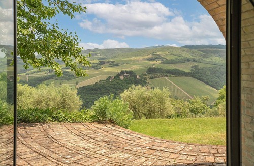 Radda in Chianti Villa | Private Villa with hot tub, WIFI, private pool, TV, patio, panoramic view, close to Greve In Chianti