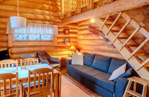 Pyhatunturi Ski Chalet | Pyhänäkyy D - cabin with a view to the slopes