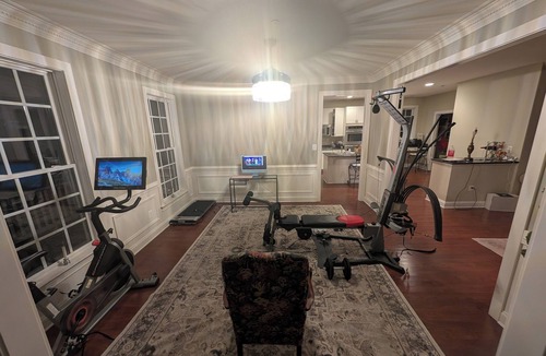 Millers House | Queen Suite w/Jetted Tub, Private Bath & Shared Theater and Gym