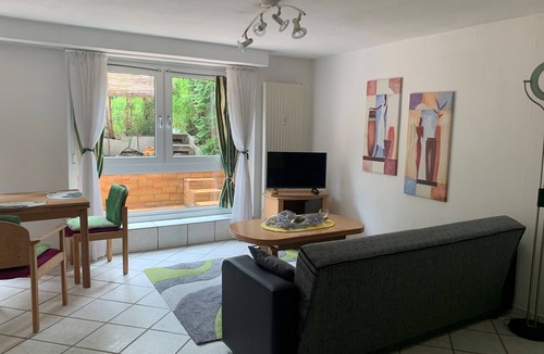 Reichenbach Apartment | Quiet apartment with a large patio