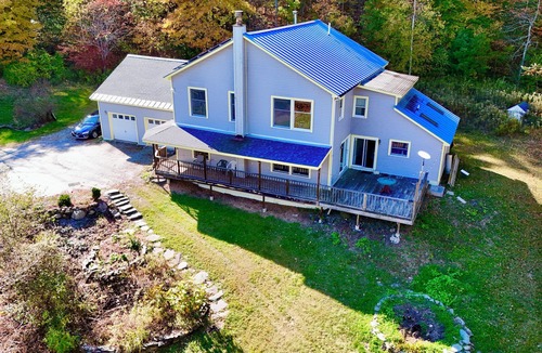 Castleton House | Quiet Large Country Home in The Woods Near SKI AREAS With Pond, Stream, Hiking