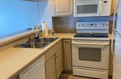 Arcadian Shores Condo | Quiet second floor Beachfront Condo with two bedrooms and a sleeper sofa.