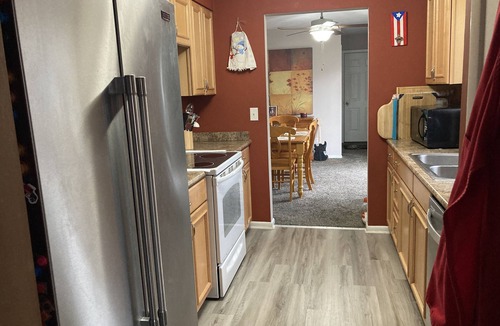 Carmel House | Quiet Sunny Central Carmel home: Master bedroom with private bathroom, 2nd floor