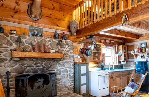 Weaverville Cabin | Quintessential Private Log Cabin with New Hot Tub