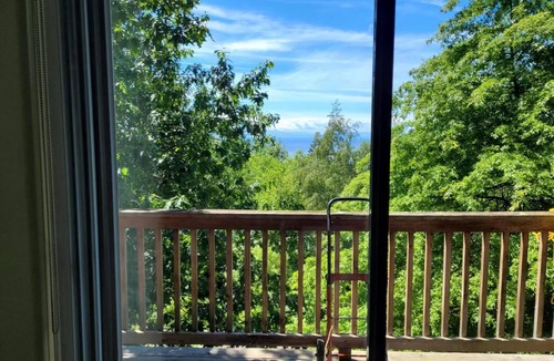 Sliammon House | rainforest suit with a king size bed Ocean views and 10 minutes to private beach