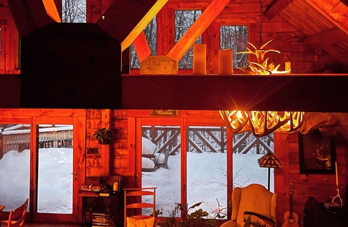 Upper Black Eddy Cabin | Rare private cabin retreat surrounded by 1700 acres of woods, yet close to town.