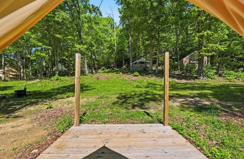 Stanton House | Red River Gorge Cozy Glamping Tent for 4 Heated, Fire Pit & Hot Tub