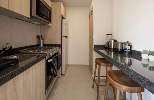 Colonia Roma Apartment | Refined Spacious Studio, Balcony, Pool & Gym