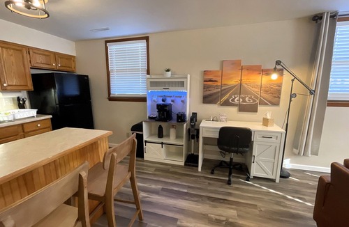 Normal Apartment | Relax in Style Route 66 theme in Normal, IL