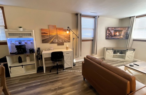 Normal Apartment | Relax in Style Route 66 theme in Normal, IL