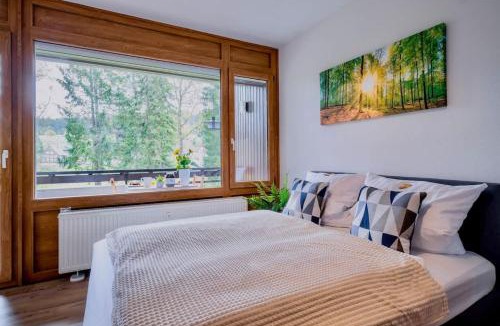 Schoenwald Apartment | RelaxApartments BLACK FOREST EMOTION mit Sonnenbalkon mit Blick auf den Kurpark, schnelles Internet, Nähe Triberger Wasserfälle, für bis zu 2 Personen