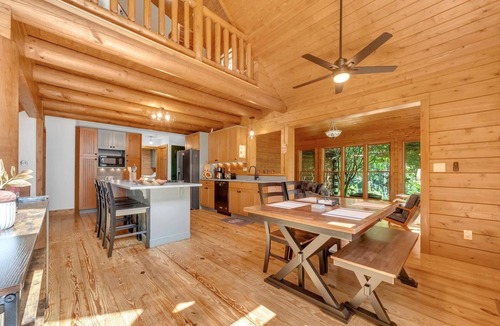 Menard County House | Relaxing Log Home Escape - Sauna, Hot Tub & Billiards!