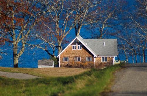 Waldoboro House | Remodeled Waterfront Home with Wraparound Deck, Water Views, & Beach Access