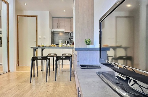 Val-d'Isere Apartment | Renovated studio in Val d'Isère, 4 people, near center and slopes, with balcony and WIFI