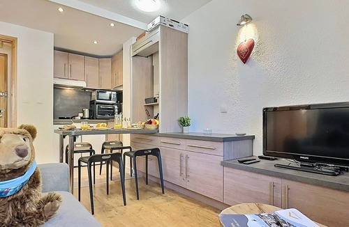 Val-d'Isere Apartment | Renovated studio in Val d'Isère, 4 people, near center and slopes, with balcony and WIFI