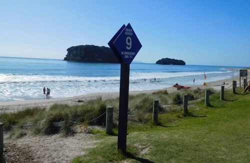 Whangamata House | Right by the surf club. Ocean views Fully fenced