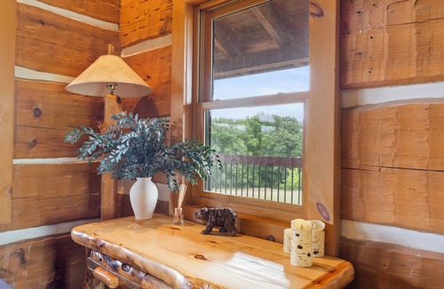 Powell Cabin | Rising Sun Ranch - Log Cabin on 25 Acres, Hot Tub, Ponds & Sunset Views