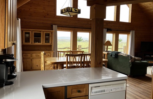 Clark House | River Frontage! Beautiful log home sitting on Yellowstone River with 360 views!