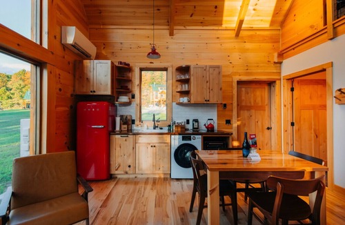 Ellsworth Cabin | River Views | Private Hot Tub | The Cherry Cabin