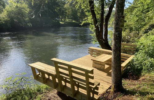 Blue Ridge Cabin | Riverfront Cabin w/Private Dock, Putting Green, Game Room! 3.5 mi 2 Blue Ridge.
