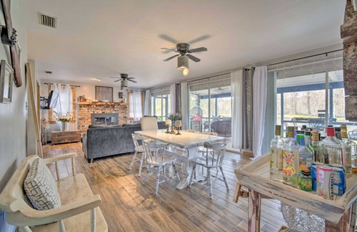 Bushnell Cabin | Riverfront Cabin w Screened Patio & Fire Pit!