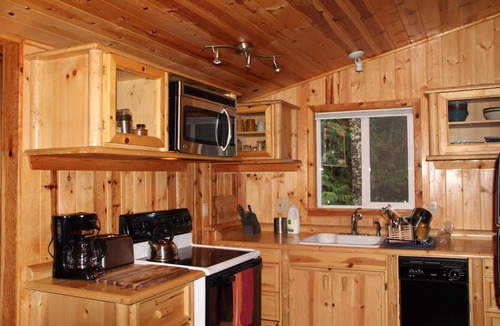 Mount Hood Village Cabin | Riverfront Cabin with Panoramic Views, Hot Tub & Seclusion