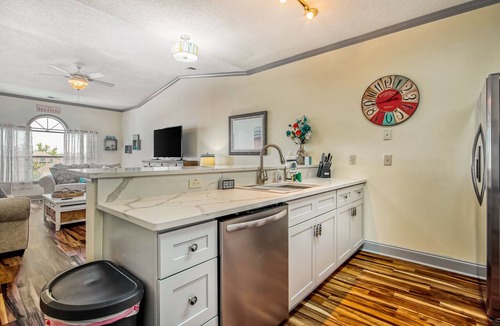 Carolina Yacht Landing Condo | Riverfront condo with WiFi, washer/dryer, central AC, balcony with a view