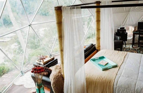Rogersville Cabin | Riverfront Dome with Outdoor Living and Sunset Views in Alabama