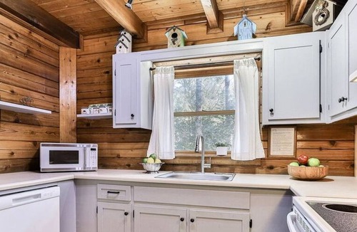 Ellijay Cabin | Riverfront flat land! Rustic, hot tub, pet friendly-fenced yard