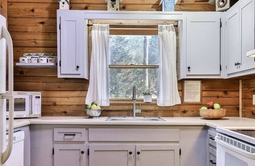 Ellijay Cabin | Riverfront flat land! Rustic, hot tub, pet friendly-fenced yard