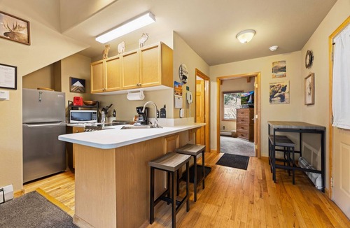 Fall River Estates Condo | Riverfront Hideaway Fireplace Close to RMNP