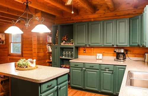 Rileyville Cabin | Riverfront logcabin; EVcharging, hot tub, firepit, Petfriendly Canoes, Sleeps 12